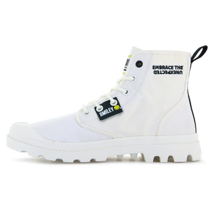 Palladium Pampa Smiley Change Laarzen Dames Wit | NL 04NJDIQ